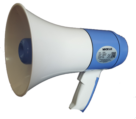 HZ66 20W ABS Beyaz-Mavi Megafon