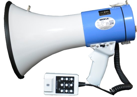 JS12S 30W ABS Beyaz-Mavi Megafon