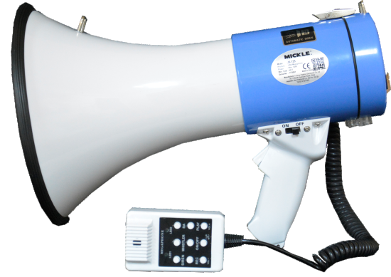 JS12S 30W ABS Beyaz-Mavi Megafon