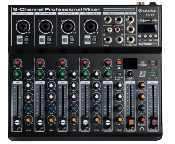 MX600 4 Mono + 1 Stereo Analog Mikser