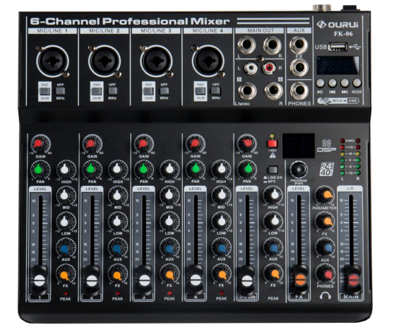 MX600 4 Mono + 1 Stereo Analog Mikser