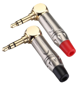 J162M 3,5mm 90 Derece Stereo Konnektör
