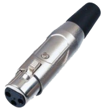C033F 3 Pin XLR Dişi Konnektör