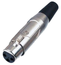 C033F 3 Pin XLR Dişi Konnektör
