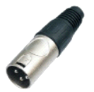 C123M 3 Pin XLR Erkek Konnektör