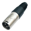 C123M 3 Pin XLR Erkek Konnektör