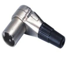 C066M 3 Pin 90 Derece XLR Erkek Konnektör