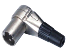 C066M 3 Pin 90 Derece XLR Erkek Konnektör