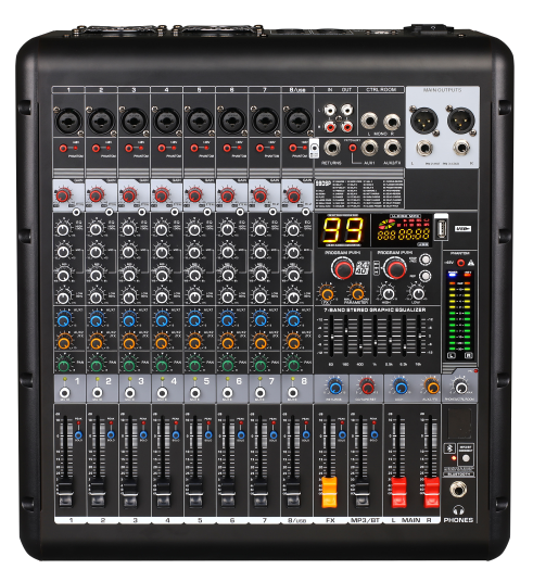 GTP890 8 Kanal 1000 Watt Power Mikser