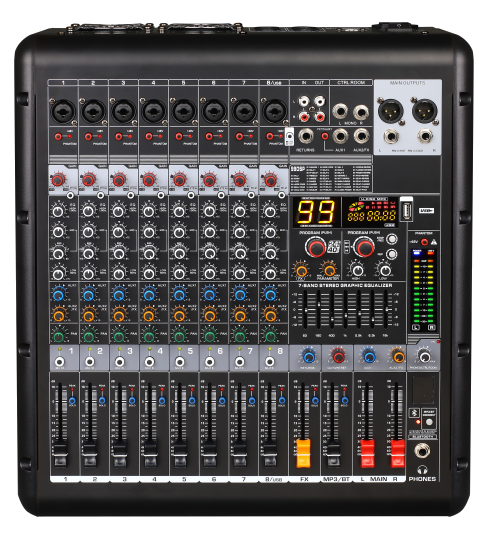 GTP890 8 Kanal 1000 Watt Power Mikser
