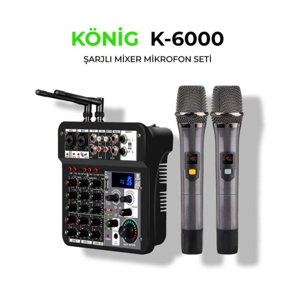 K-6000 6 Kanal 2x100 Watt Power Mixer