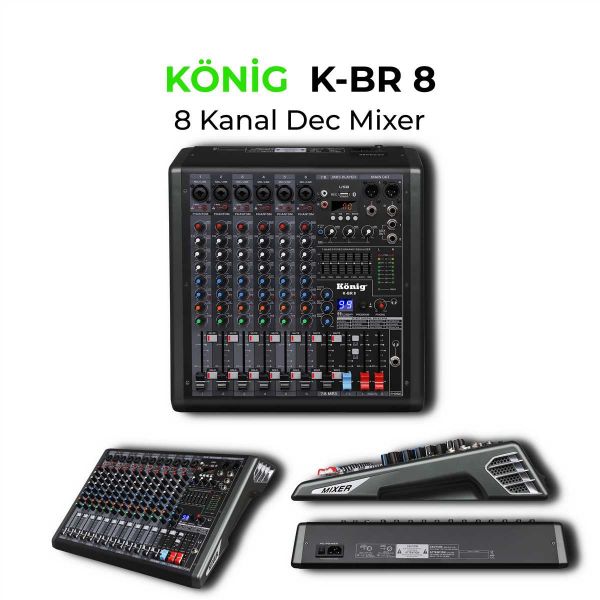 K-BR 8 8 Kanal Anolog Mixer