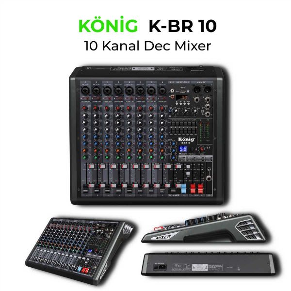 K-BR 10 10 Kanal Anolog Mixer