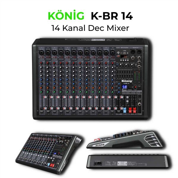 K-BR 14 14 Kanal Anolog Mixer