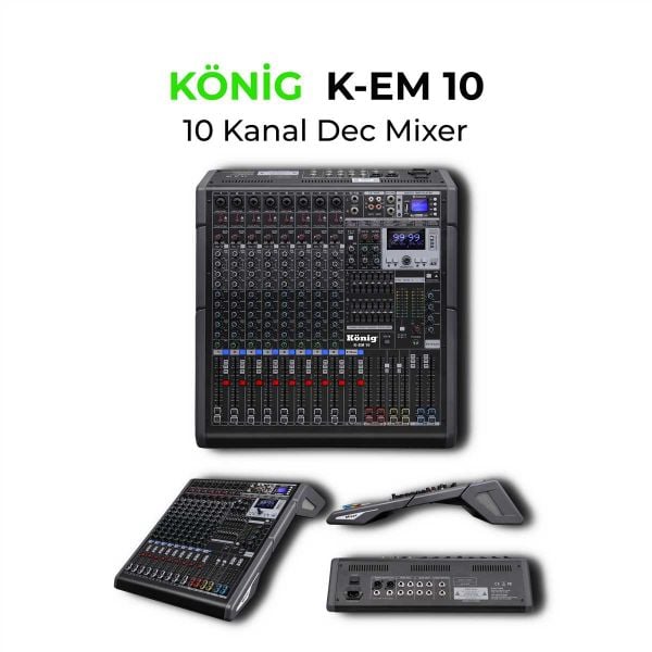 K-EM 10 10 Kanal Anolog Mixer