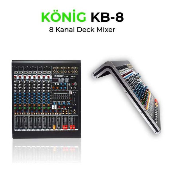 KB-8 8 Kanal Anolog Mixer