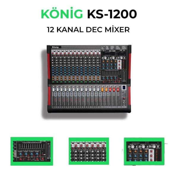 KS-1200 12 Kanal Anolog Mixer