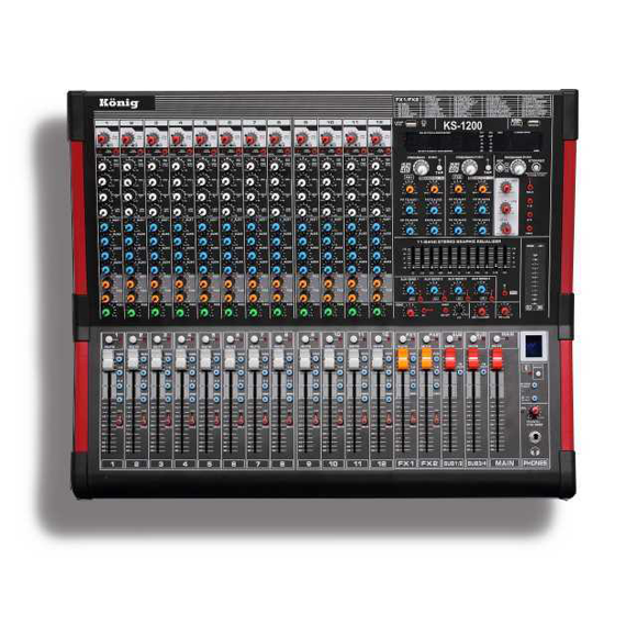 KS-1200 12 Kanal Anolog Mixer