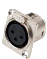 C285F 3 Pin XLR Dişi Konnektör Metal
