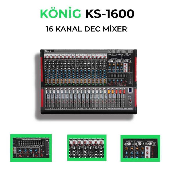 KS-1600 16 Kanal Anolog Mixer