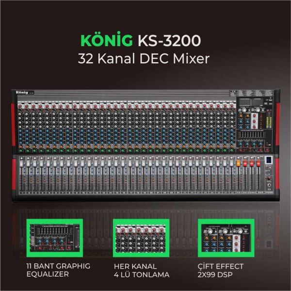 KS-3200 32 Kanal Anolog Mixer