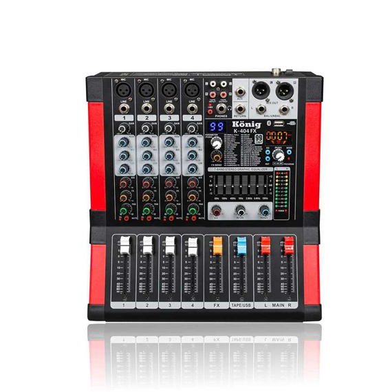K-404 FX DİAMOND 4 Kanal Anolog Mixer