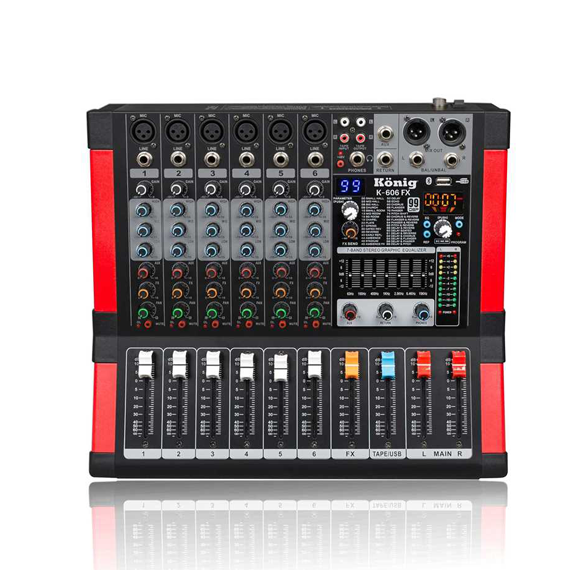 K-606 FX DİAMOND 6 Kanal Anolog Mixer