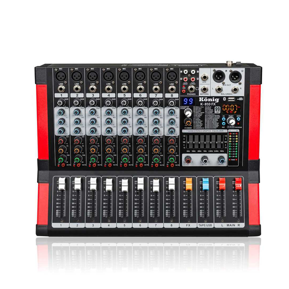 K-810 FX DİAMOND 8 Kanal Anolog Mixer