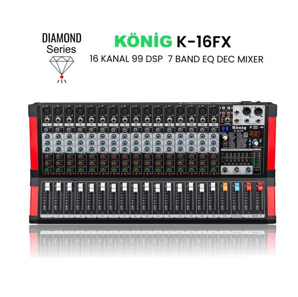 K-16 FX DİAMOND 16 Kanal Anolog Mixer