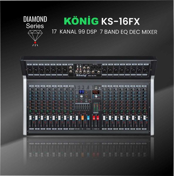 KG-16 FX DİAMOND 17 Kanal Anolog Mixer