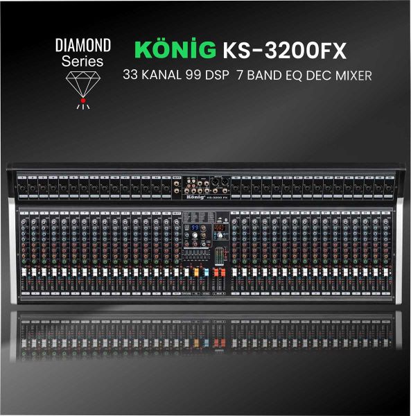 KS-3200 DİAMOND 33 Kanal Anolog Mixer