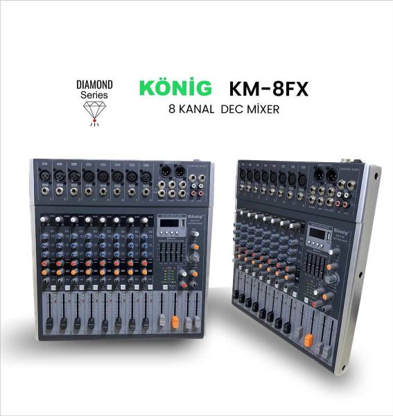 KM-8 FX DİAMOND 8 Kanal Anolog Mixer