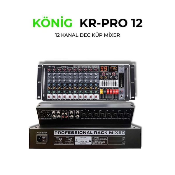 KR-PRO 12 12 Kanal Anolog Mixer