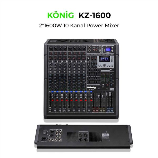 KZ-1600 2x1600 Watt 10 Kanal Power Mixer