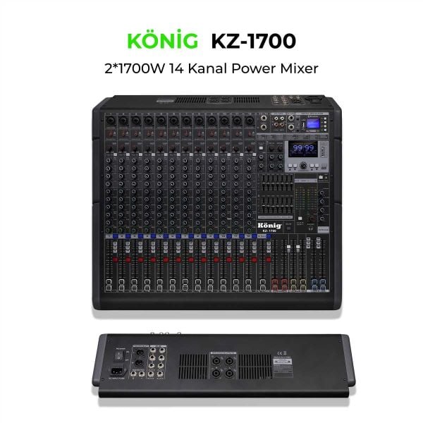 KZ-1700 2x1700 Watt 14 Kanal Power Mixer