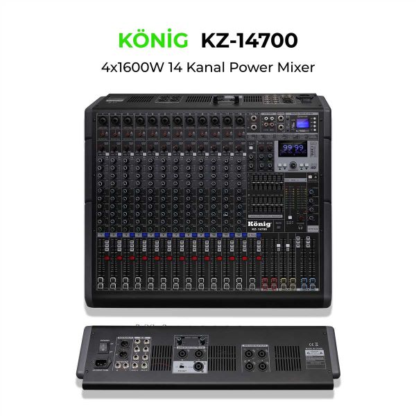 KZ-14700 4x1600 Watt 14 Kanal Power Mixer