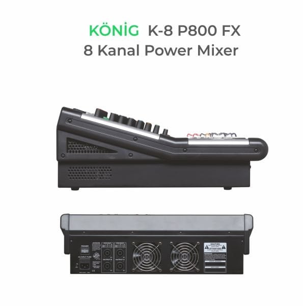 K-8 P800 FX 2x550 Watt 8 Kanal Power Mixer