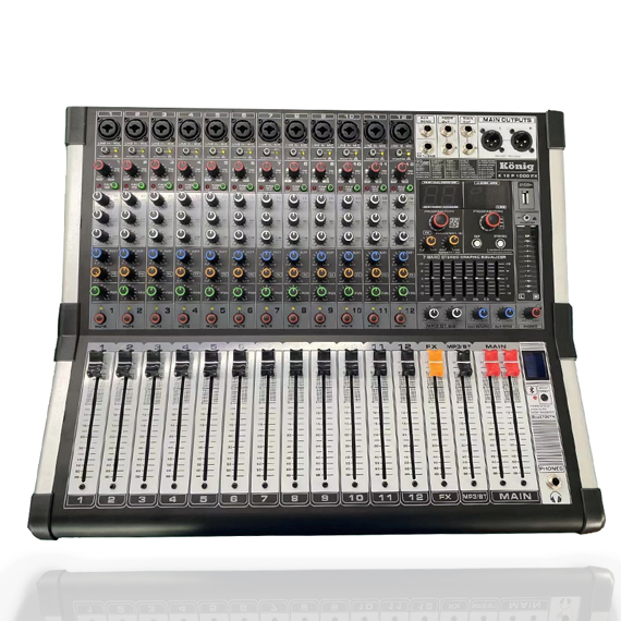 K-12 P1000 FX 2x500 Watt 12 Kanal Power Mixer