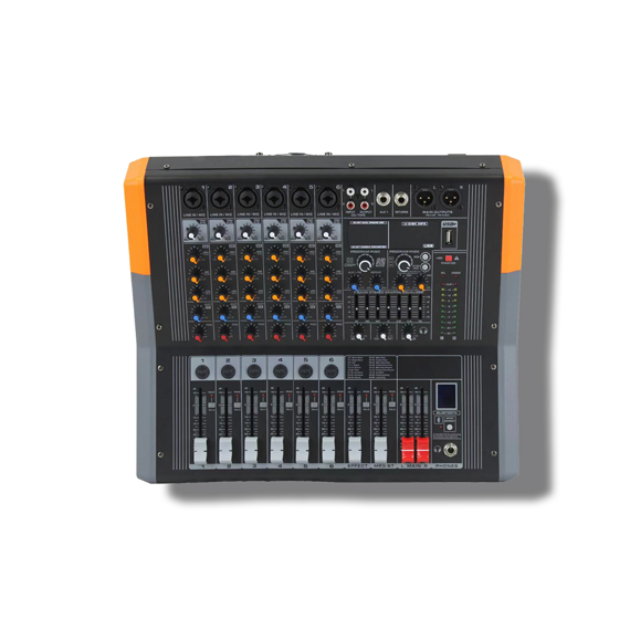 KT-6 P700 6 Kanal 2x400 Watt Power Mixer