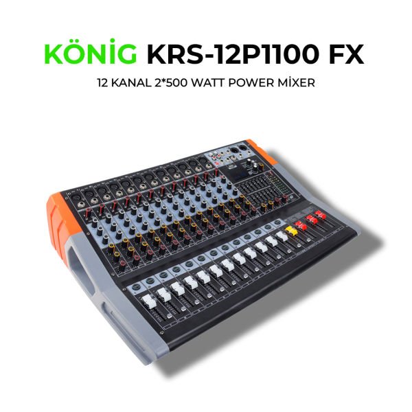 KRS-12 P1100 2x500 Watt 12 Kanal Power Mixer
