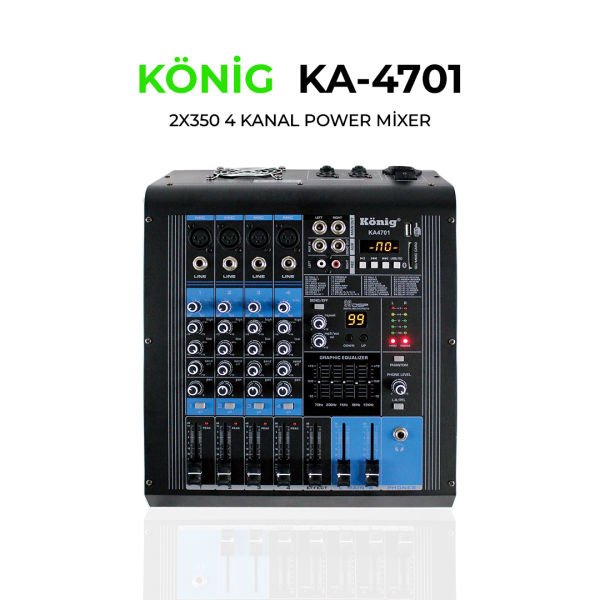 KA-4701 2x350 Watt 4 Kanal Power Mixer