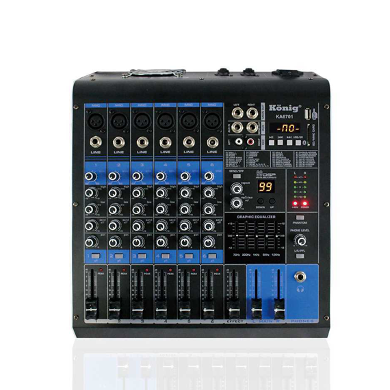 KA-6701 2x350 Watt 6 Kanal Power Mixer