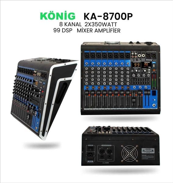 KA-8700P 2x350 Watt 8 Kanal Power Mixer