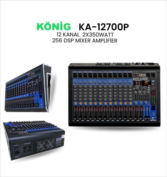 KA-12700P 2x350 Watt 12 Kanal Power Mixer