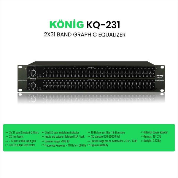 KQ231 31 Band Stereo Equalizer