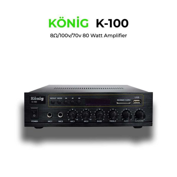 K100 80 Watt Trafolu Amfi