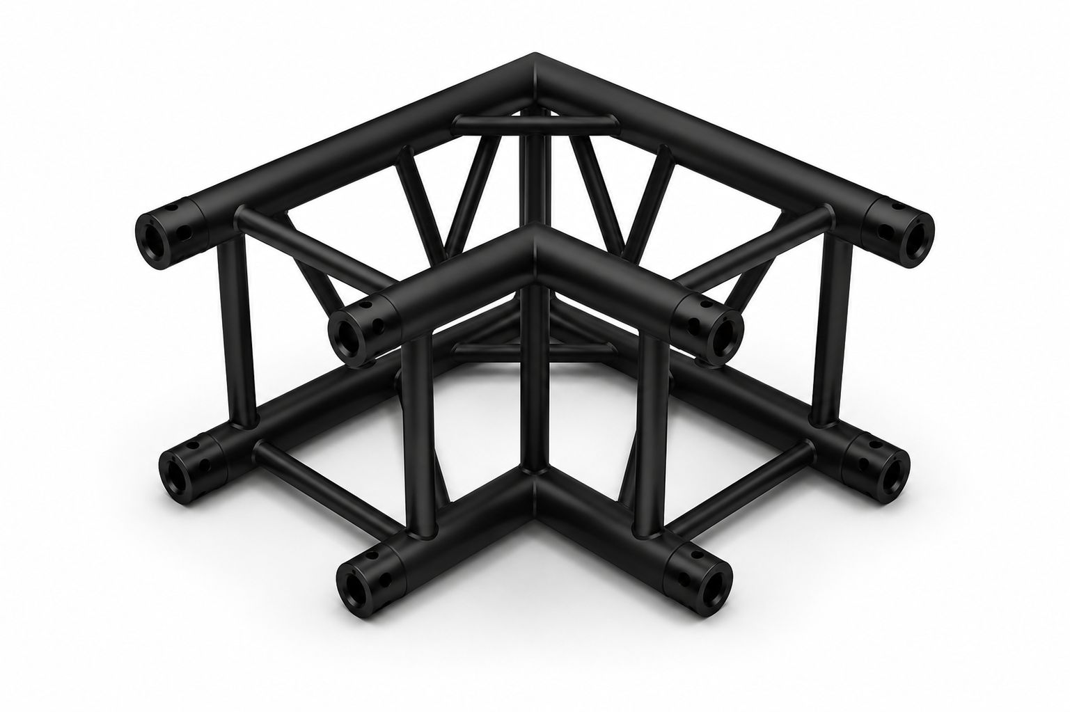 TR-01-2YK Black 2 Yollu Siyah Kare Truss Köşe