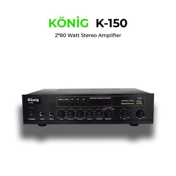 K150 2x80 Watt Stereo Amfi