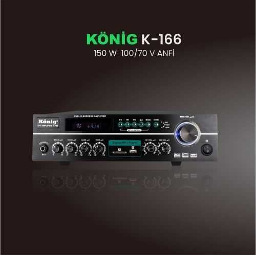 K166 2 Bölgeli 150 Watt 100V Trafolu Amfi