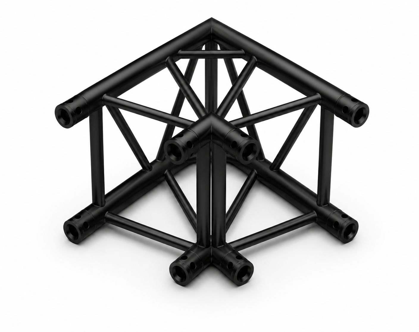 TR-01-2YK1 Black 2 Yollu Siyah Kare Truss Köşe